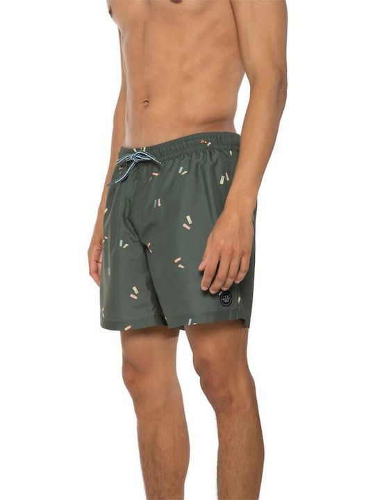 Sonic Herren Badebekleidung Shorts Grün mit Mustern