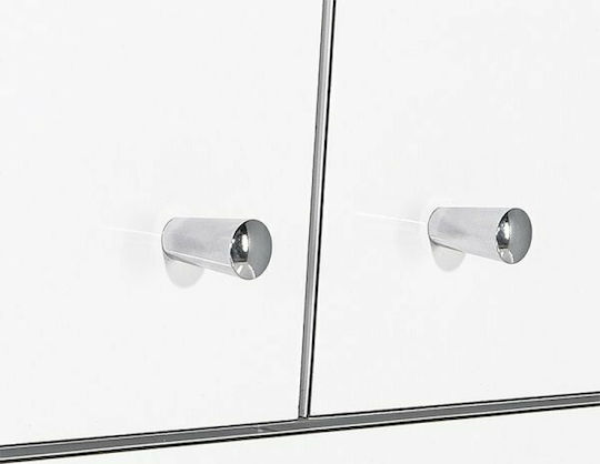 Double Door Wardrobe Diamond White 60x40x187cm