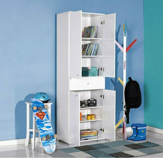 Double Door Wardrobe Diamond White 60x40x187cm