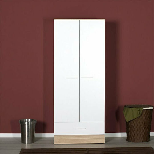 Doppeltür Kleiderschrank Base White / Sonoma 80x52x198cm