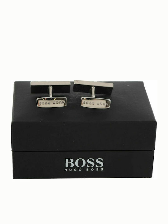Hugo Boss Cufflink In Silver Colour