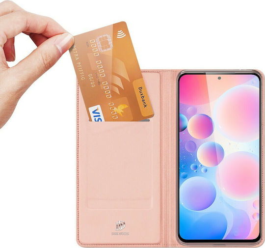 Dux Ducis Skin Pro Книга Изкуствена кожа Розов (Poco F3 / Mi 11i)