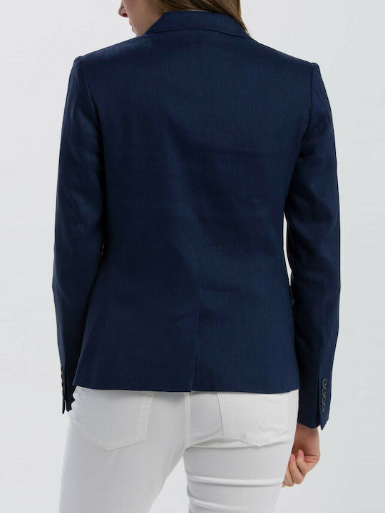 Gant Damen Mittellang Blazer Marineblau