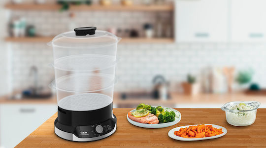 Tefal Ultracompact Food Steamer with 3 Steaming Decks 9lt