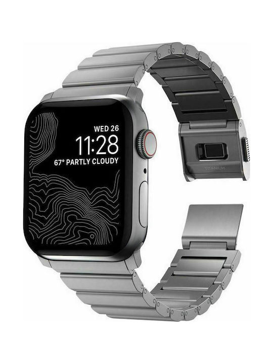 Nomad Titanium V2 Strap Λουράκι Μεταλλικό Ασημί (Apple Watch 42/44/45mm)