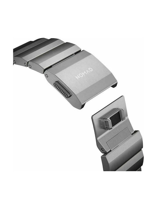 Nomad Titanium V2 Strap Λουράκι Μεταλλικό Ασημί (Apple Watch 42/44/45mm)
