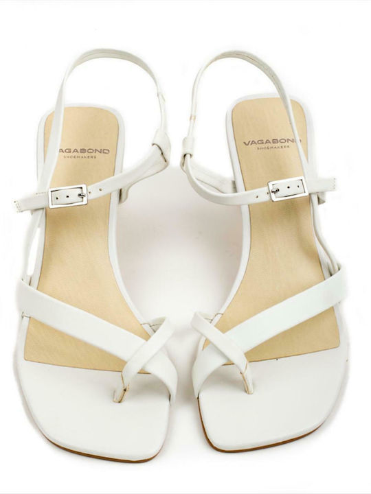 Luisa Leather Sandals White