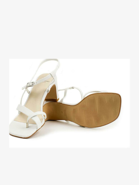 Luisa Leather Sandals White