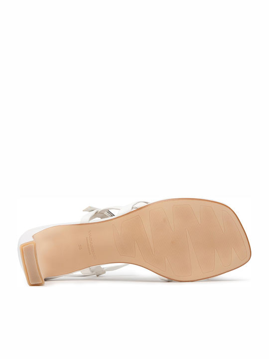 Luisa Leather Sandals White