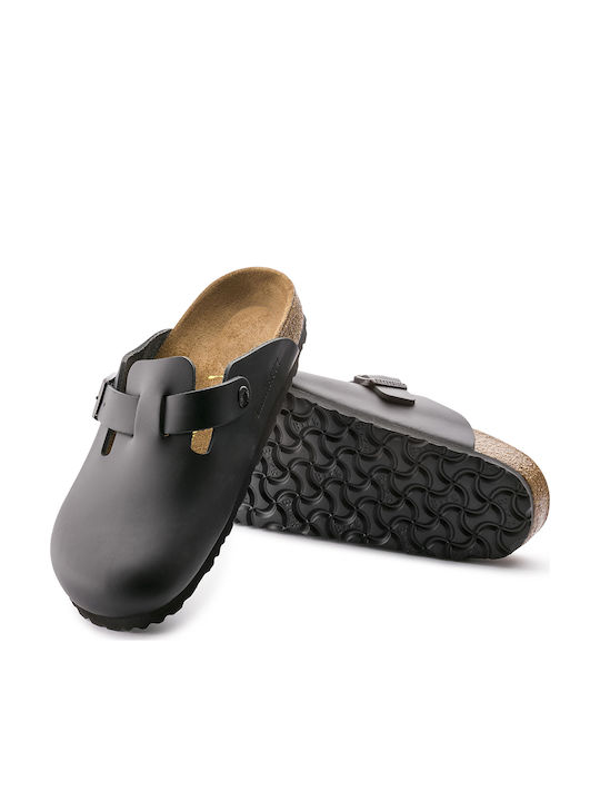 Birkenstock Boston SL Leder Clog Herren Herren Leder Anatomisch Clogs Schwarz