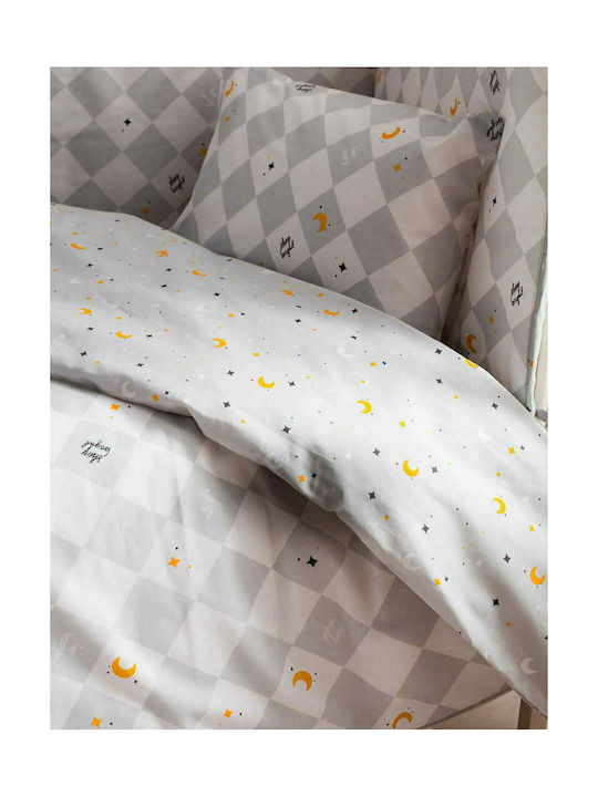 Vesta Home Baby Bettbezug Set mit Kissenbezug Dream Gray 120x160cm.