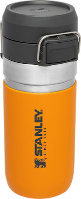 Stanley Quick Flip Bottle Bottle Thermos Stainless Steel BPA Free Orange 470ml with Mouthpiece 10-09148-027