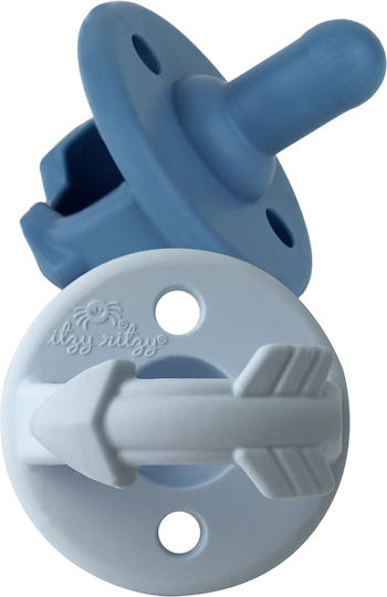 Itzy Ritzy Sweetie Pacifiers Silicone Bows - Blue for 3+ months 2pcs