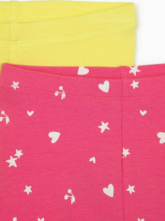 Zippy set capri leggings 2pcs pink-yellow