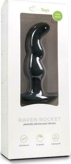 Easytoys Raven Rocket Vibrator Anal Nr. 1 Negru 15.5cm