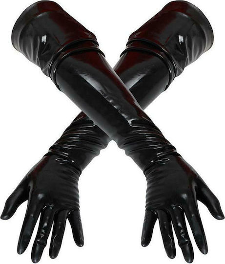 LateX Latex Gloves Mănuși sexy Negre