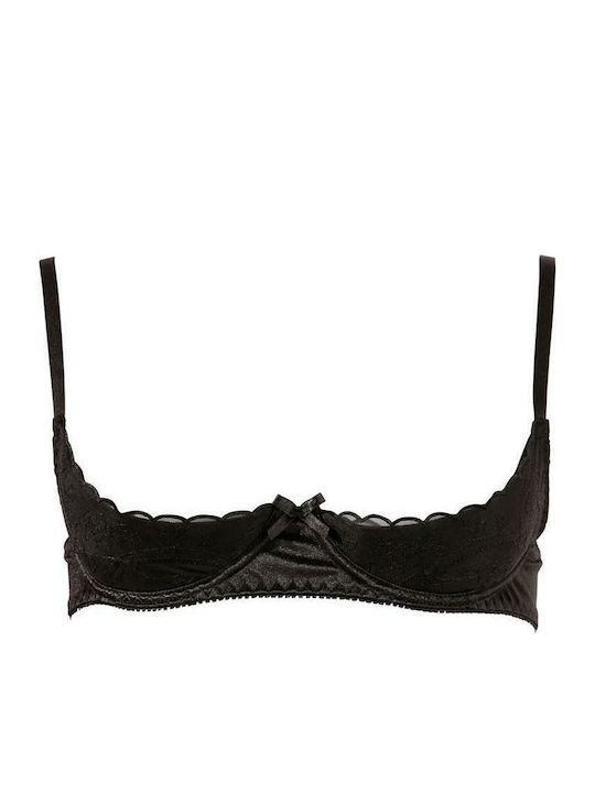 Cottelli Collection Basic Half-Cup Bra Sexy Σουτιέν Μαύρο
