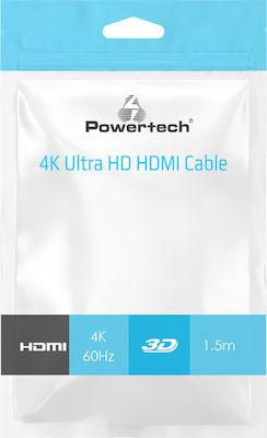 Powertech HDMI 2.0 Kabel HDMI-Stecker - HDMI-Stecker 1.5m Schwarz