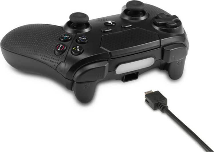 Spartan Gear - Aspis 3 Wired & Wireless Controller (Compatible with PC [wired] and Playstation 4 [wireless]) (colour: Black)