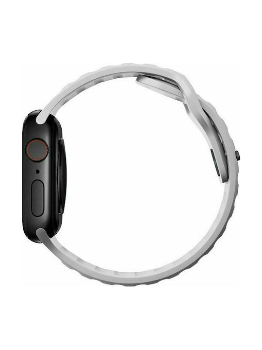 Nomad Sport Strap M/L Curea Silicon cu Pin Gri (Apple Watch 42/44/45mm - Ceas Apple 42/44/45mm) NM01958185