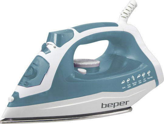 Beper Fier de Călcat cu Aburi 2400W cu Talpă din Oțel Inoxidabil și Debit Continu de Abur 25g/min