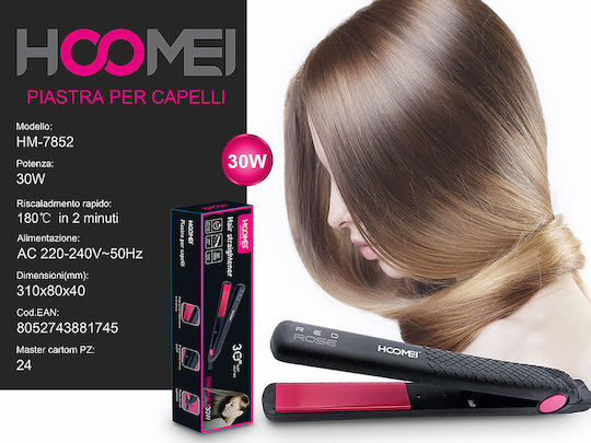 Hoomei Hair Straighener HM-7852 Hair Straightener with Ceramic Plates 30W
