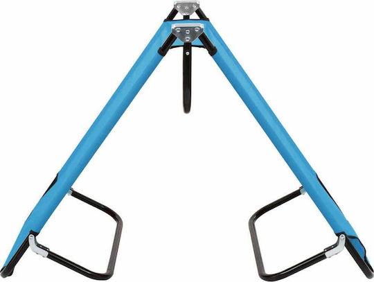 vidaXL Foldable Steel Beach Sunbed Light Blue 190x58x28cm