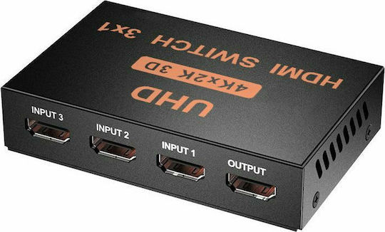 ATC Μεταλλικό 3IN / 1OUT 4K x 2K HDMI Switch 02.001.0041