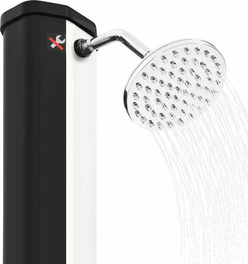 vidaXL Ντουζιέρα Πισίνας Ηλιακή από PVC 14.8x14.8εκ. Μαύρη