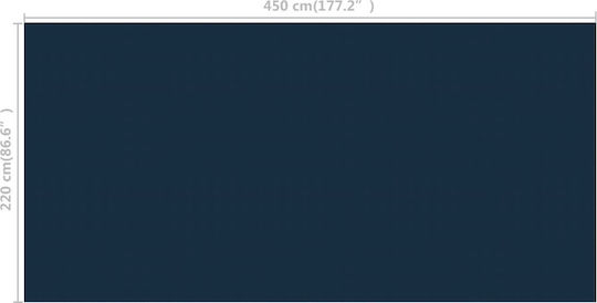 vidaXL Ηλιακό Προστατευτικό Κάλυμμα Πισίνας Παραλληλόγραμμο Μαύρο 450x220εκ.