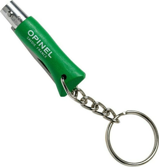 Opinel Keychain No 02 Pocket Knife Keychain Green with Blade made of Stainless Steel