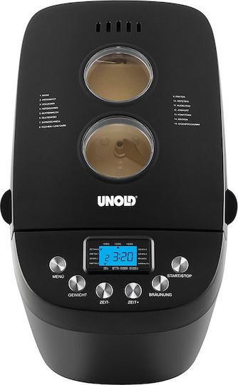 Unold Big Αρτοπαρασκευαστής 850W Χωρητικότητας 1500gr με 15 Προγράμματα