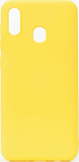 Evelatus Soft Back Cover Silicon Galben (Galaxy A20e)