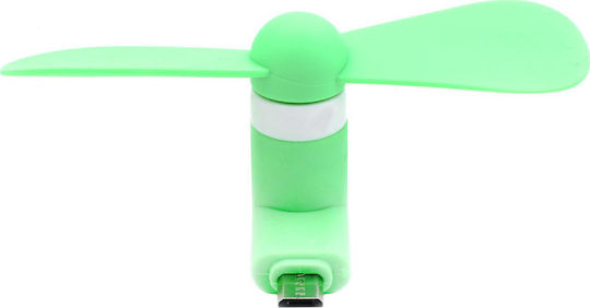 Ancus Micro USB Mini Fan Вентилатор Портативен USB Зелен