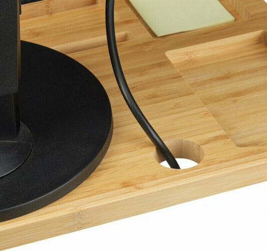 Relaxdays Schreibtisch Halterung Monitor Braun (10024202)