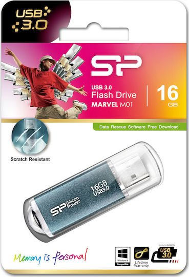 Silicon Power Marvel M01 16GB USB 3.0 Stick Μπλε