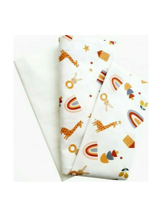Tiny Toes Funky Bohemian Baby Sheets Set Crib Cotton Fitted Multicolored 70x140cm 3pcs
