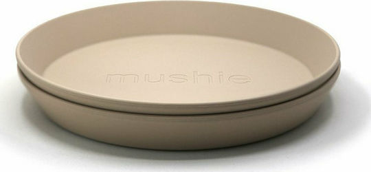 Mushie Farfurii din plastic Bej 2buc