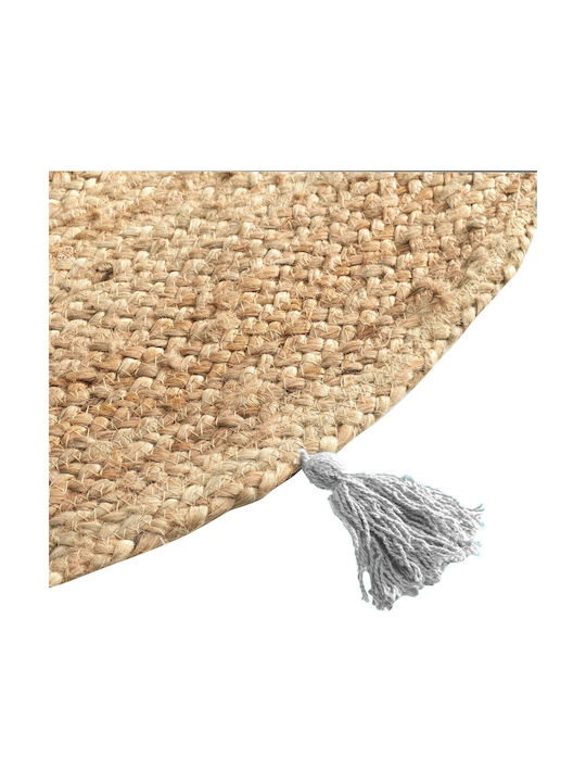 Shira Χαλί Στρογγυλό Καλοκαιρινό Ψάθινο Blanc Φ120cm