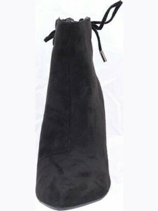 Wildleder Stiefeletten Damen Schwarz
