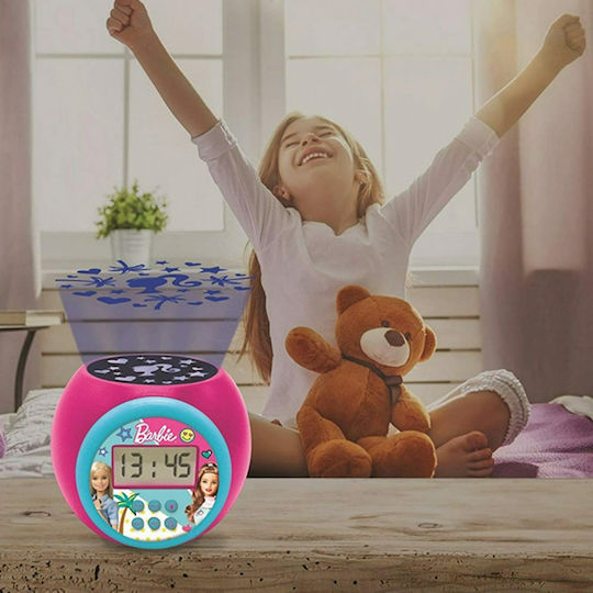 Lexibook Επιτραπέζιο Ρολόι Barbie Projector Ροζ