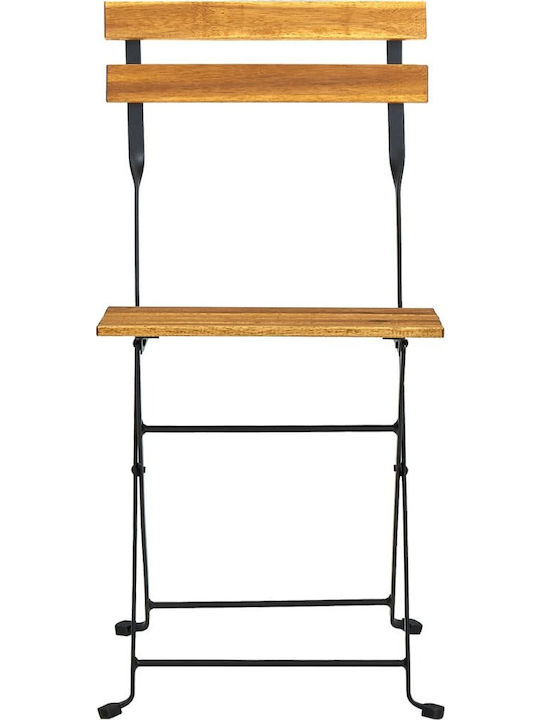Zappeion-Stuhl Hölzernes Bistro Acacia 4Stück 40x39x79εκ.