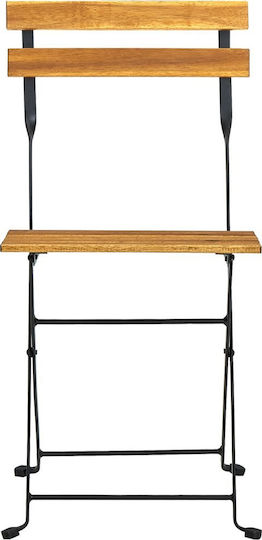 Zappeion-Stuhl Hölzernes Bistro Acacia 4Stück 40x39x79εκ.