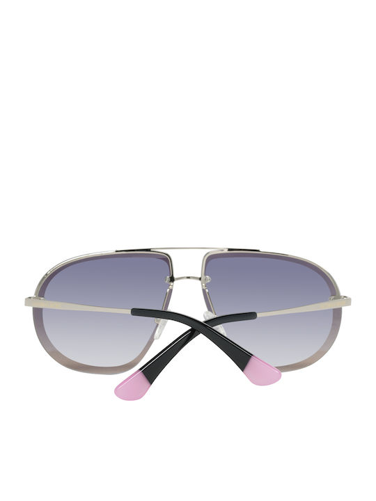 Victoria's Secret Women's Sunglasses with Silver Metal Frame and Blue Gradient Lens VS0051 16B