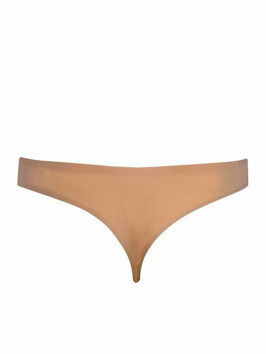 Damen Zeichenfolge Nahtlos Beige