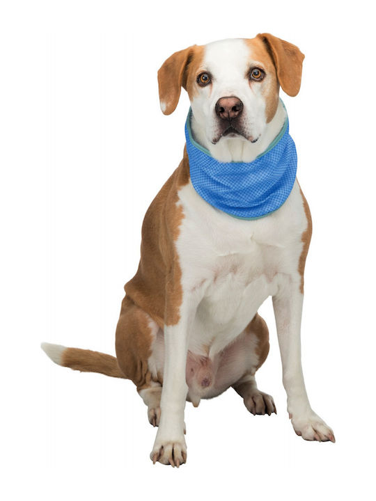 Trixie Cooling Dog Bandana Blue Medium 28 to 40cm in Blue Color