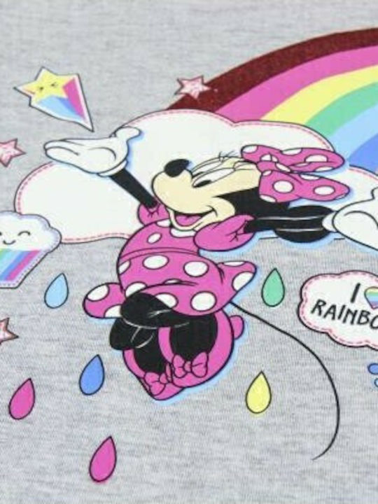 Minnie Mouse Rochie Fete Mâneca Scurtă Gri