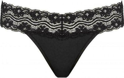 Underneath Jane Thong Set 3 Black