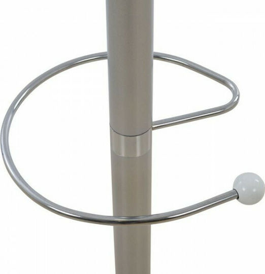 Freebox Freistehender Kleiderständer Metallisch Silber 37x37x170cm