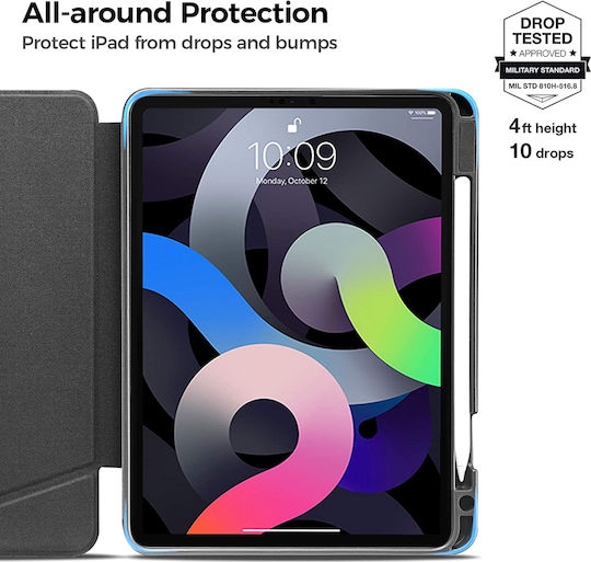 tomtoc Vertical Tri-Case Flip Cover Μαύρη (iPad Air 2020/2022)
